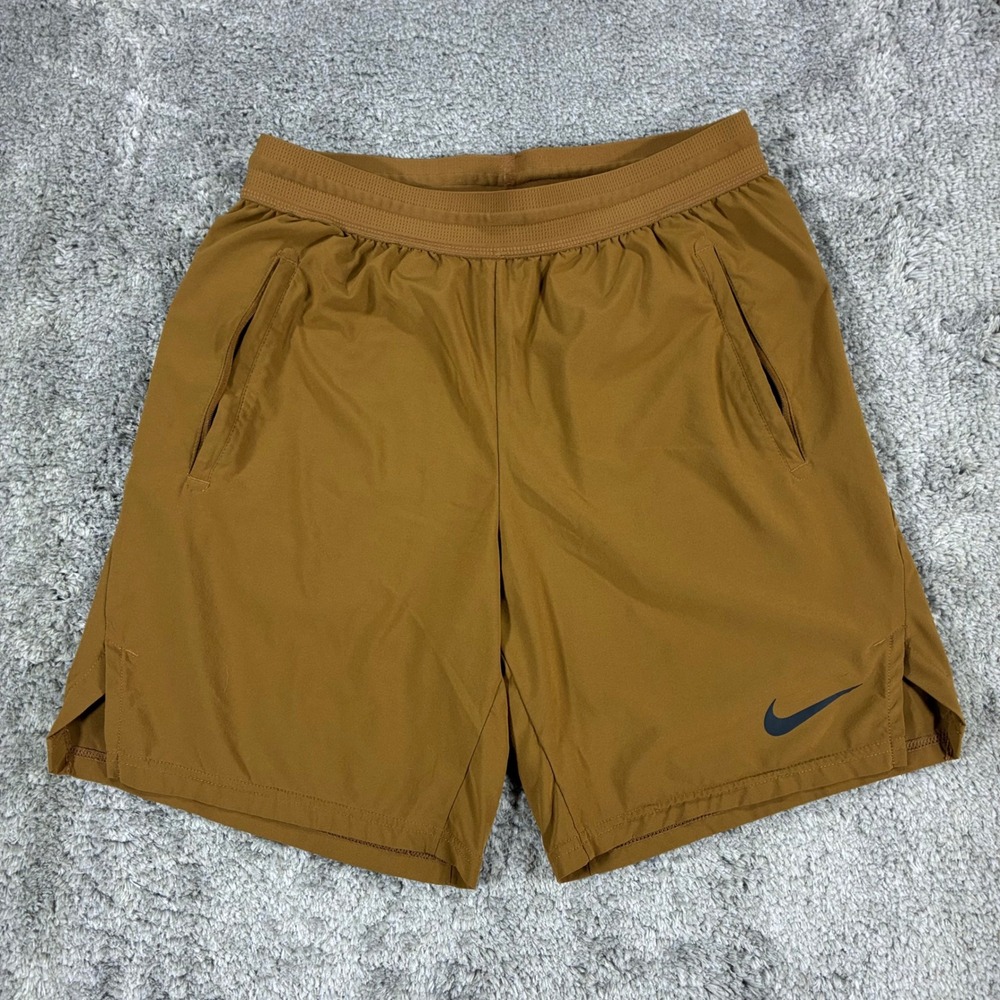 Nike Pro Dri-FIT Flex Vent Max Shorts Mens Medium Ale Brown 8" Running DM5950